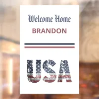 *~* AP16  WELCOME HOME Military Patriotic American Window Cling