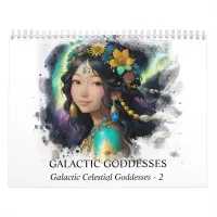 *~* AP58 Galactic Women Fantasy Cosmic Planets 2 Calendar