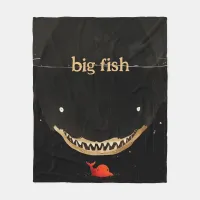 Big Dark Shark Fleece Blanket