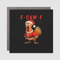 F-Caw-F Chicken Christmas Vintage Cool Car Magnet