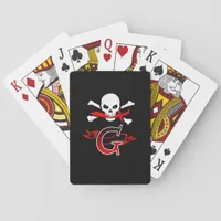 Jolly Roger G Monogram Initial Poker Cards