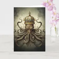 Octopus in a Crown all occasions Card