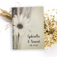 Dried Wheat and Daisy Farm Wedding Guest Book