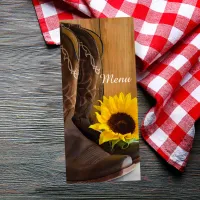 Country Sunflower Western Quinceañera Party Menu