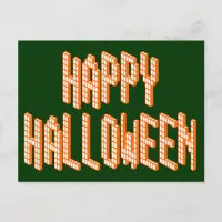 Halloween Blox Text Postcard