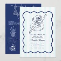 Preppy Love on the Lake Bachelorette Weekend Invitation