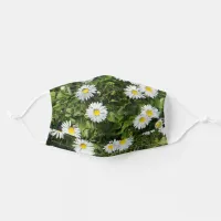 Daisy Flowers on Grass Floral Adult Cloth Face Mask