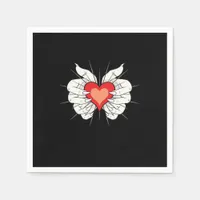 Skeleton Hands Heart Classic Aesthetic Napkins