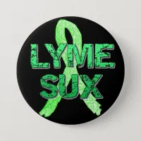 Lyme Disease Sucks Awareness Ribbons Button