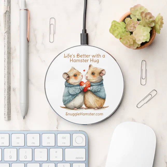 Life's Better with a Hamster Hug | SnuggleHamster  Wireless Charger