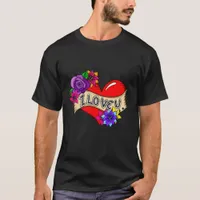 I Love You | Street Art Urban Heart T-Shirt