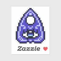 Witchy Purple Blue Pixel Art Planchette Sticker