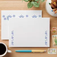 Envelope - Card - Blue Snowflakes