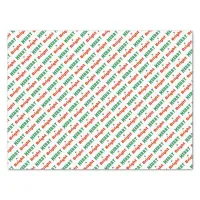 Merry and Bright Words Festive Holiday Christmas Tissue Paper