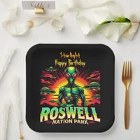 Uncover Alien Mysteries in Roswell! Paper Plates