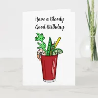 Bloody Mary Birthday Pun Card