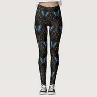 Wings of Eternity: Neon Butterflies  Leggings