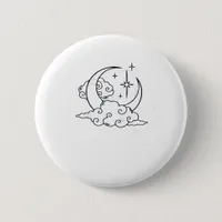 Whimsigoth Clouds Moon Witchy Classic Button