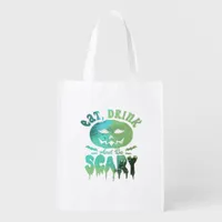 Eat Drink And Be Scary Halloween Light Grocery Bag