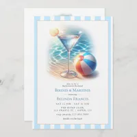 Bikinis and Martinis Bachelorette Weekend Invitation