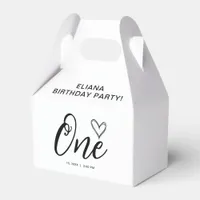 Modern Minimal Boho 1st Birthday Favor Boxes