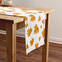 Fall Leaves Pattern Thanksgiving Dinner  Short Table Runner