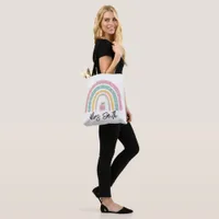 back School Rainbow Teacher Life Tote Bag