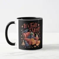 Crow It’s Fall Y’all Pumpkins Fall Autumn Hallowee Mug