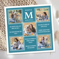 Personalized Fun Facts Graduation Photo Collage Napkins