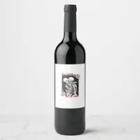 Till Death Do Us Part Wedding Skeleton Couple Vale Wine Label