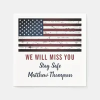  American Flag Military Soldier Going Away Party Napkins