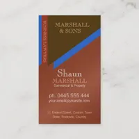 Stylish Executive Corporate Earthy Damask Business Card