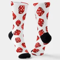 Craps Dice Patterned Socks