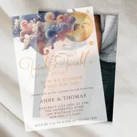 Twinkle Little Star Gender Reveal Custom Party  Vellum Invitations