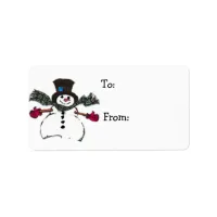 Snowman Gift Tags for Christmas Presents