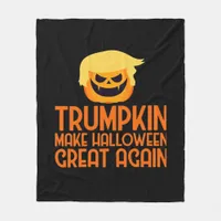 Halloween Trumpkin Make Halloween Great Again Fleece Blanket