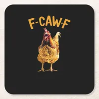 F-Caw-F-Chicken Classic Creative Style Square Paper Coaster