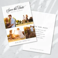 Romantic Calligraphy Script Photo Collage Wedding Save The Date