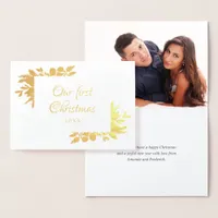 Our First Christmas Photo Foil Card