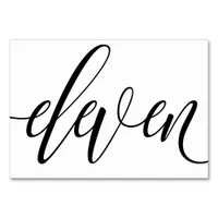 Wedding Table Numbers - Luxe Typography - Black 11