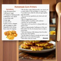 Homemade Corn Fritters Recipe Postcard