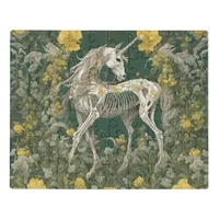 Unicorn Skeleton in the Yellow Flowers Jigsaw Puzzle