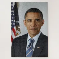 President Barack Obama 1st Term Official Portrait Jigsaw Puzzle