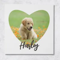 Heart Photo Pet Dog Animal Lover Simple Minimal Peel And Stick Photo Tile