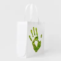 Glowing Ghoul Handprint Grocery Bag