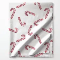 Red Candy Cane Christmas Pattern Fabric