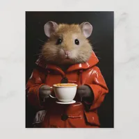 Adorable Hamster With Peanut Butter in a Mug Postcard