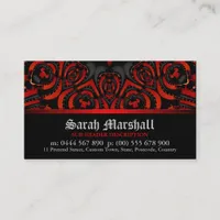 Gothic Leatheria Red+Black w/ Logo Business Card