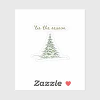 Tis The Season Christmas Tree Debbie Groovy Santa Sticker