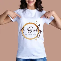 A Baby Is Brewing Coffee Beans Baby Shower T-Shirt